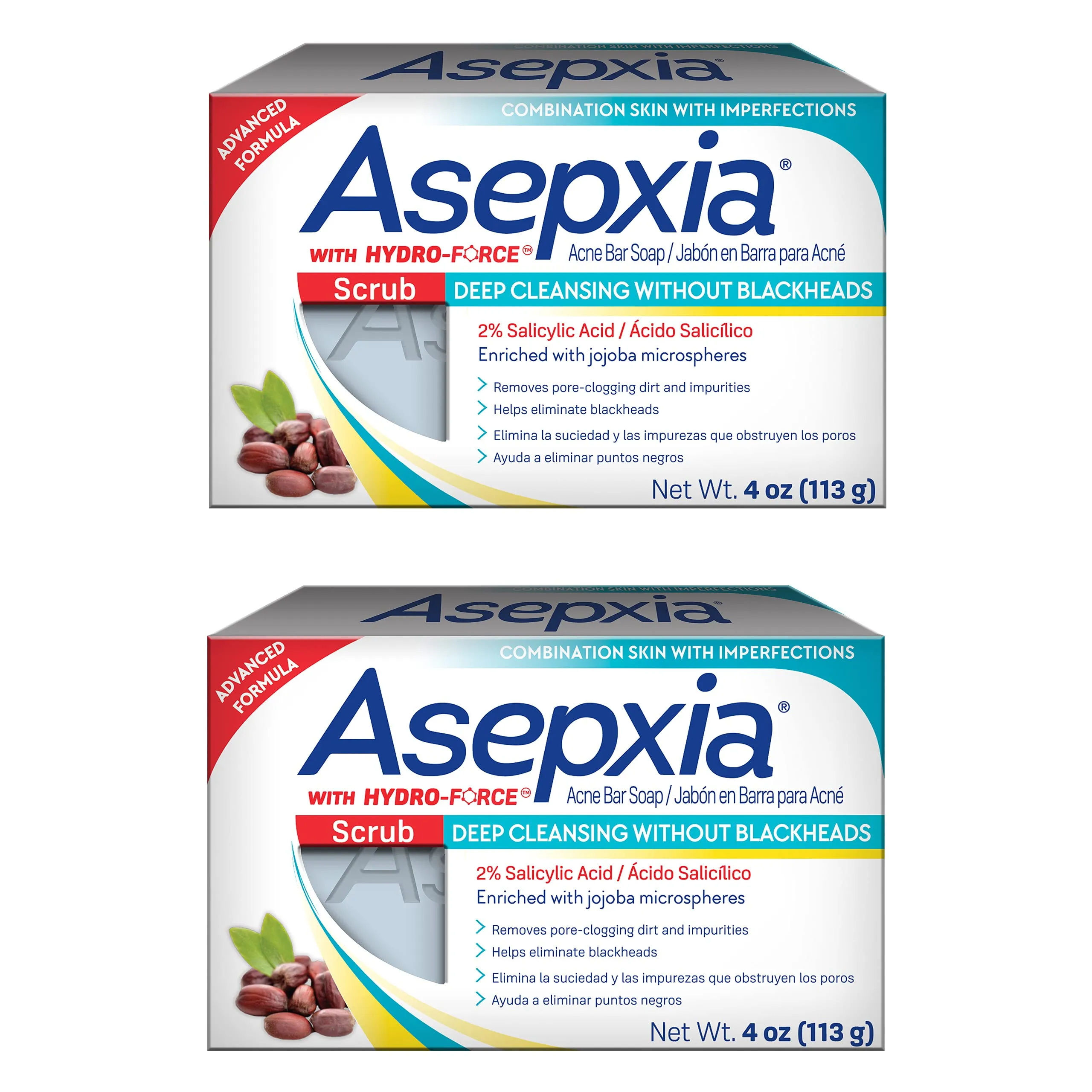 PACK ASEPXIA JABON EXFOLIANTE X 2 UNIDADES - Ecofarma