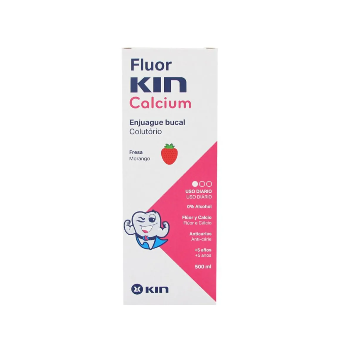 FLUOR KIN CALCIUM ENJUAGUE BUCAL X 500 ML - Ecofarma