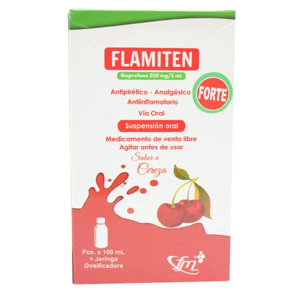 FLAMITEN FORTE 200 MG SUSPENCION FCO X 100 ML - Ecofarma