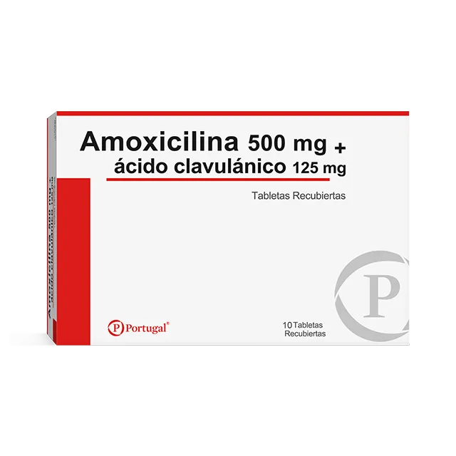 AMOXICILINA 500 MG + AC. CLAVULANICO CAJA X 10 COMPRIMIDOS - Ecofarma