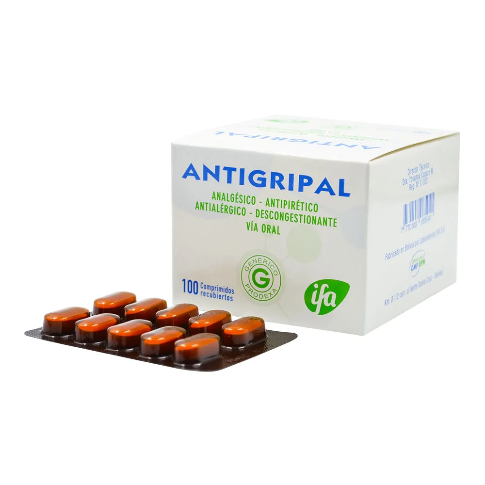 ANTIGRIPAL CAJA X 100 COMPRIMIDOS - Ecofarma