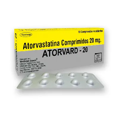 ATORVARD ATORVASTATINA 20 MG CAJA X 10 COMPRIMIDOS - Ecofarma