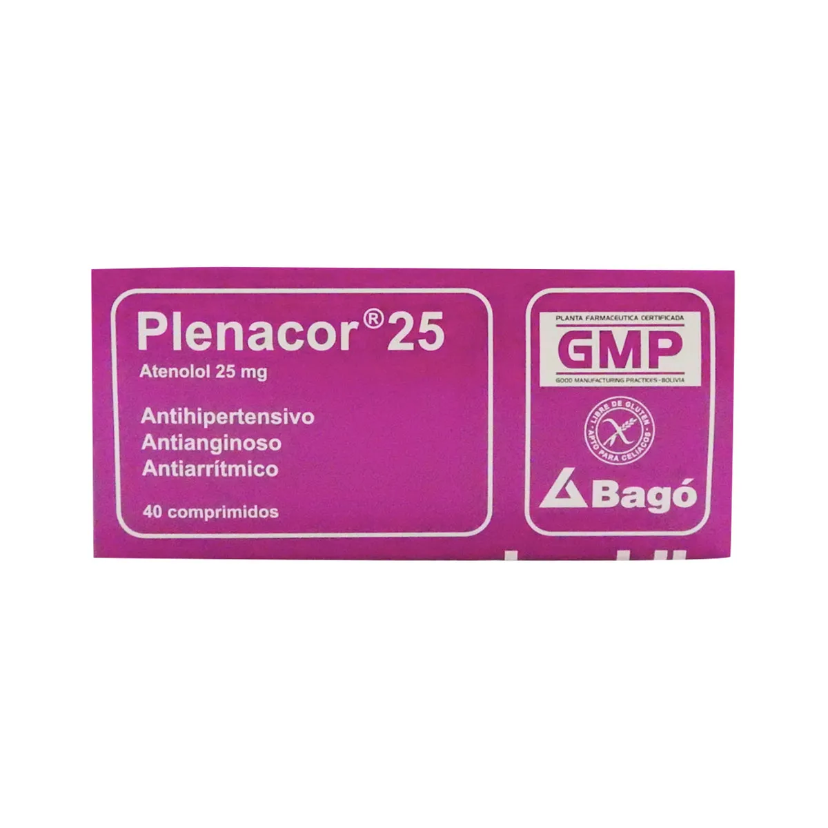 PLENACOR 25 MG CAJA X 40 COMPRIMIDOS - Ecofarma