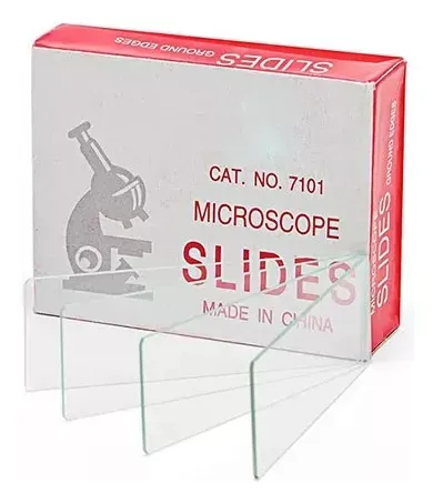 PORTA OBJETOS VIDRIO SLIDES CAJA X 50 UNIDADES - Ecofarma