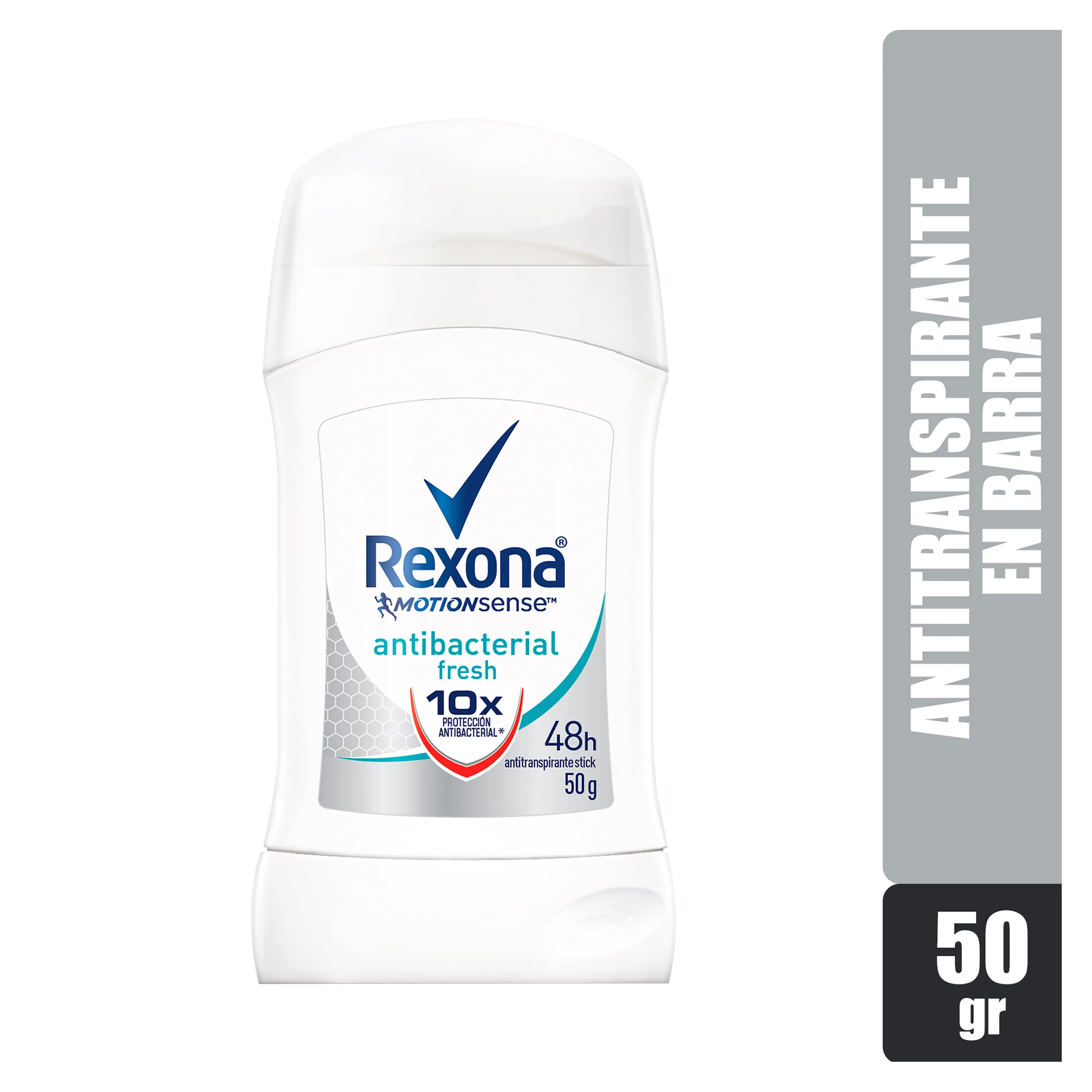 DESODORANTE REXONA BARRA ANTIBACTERIAL FRESH X 50 G - Ecofarma