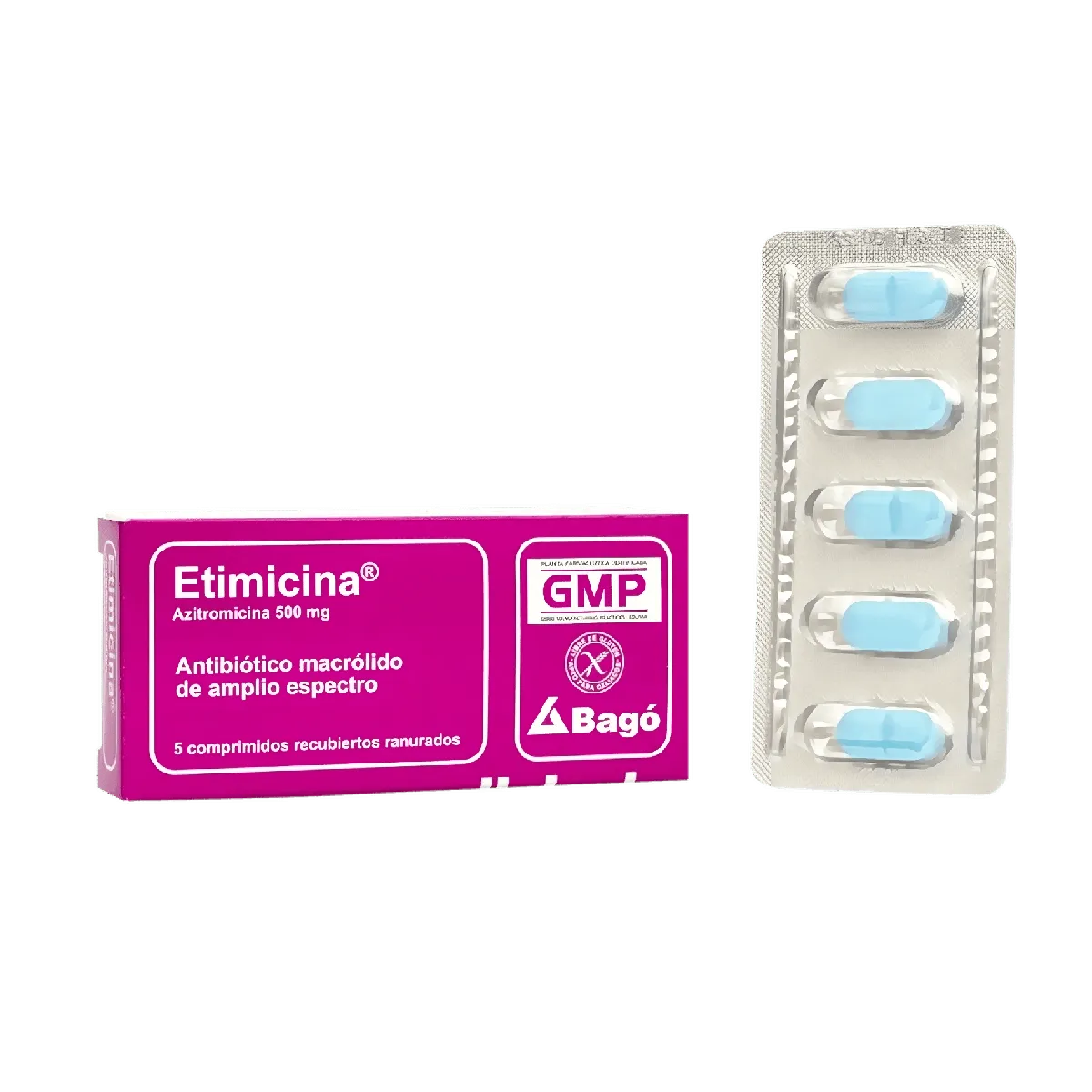 ETIMICINA 500 MG CAJA X 5 COMPRIMIDOS - Ecofarma