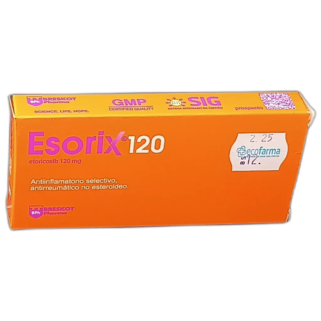 ESORIX ETORICOXIB 120 MG CAJA X 7 COMPRIMIDOS RECUBIERTOS - Ecofarma