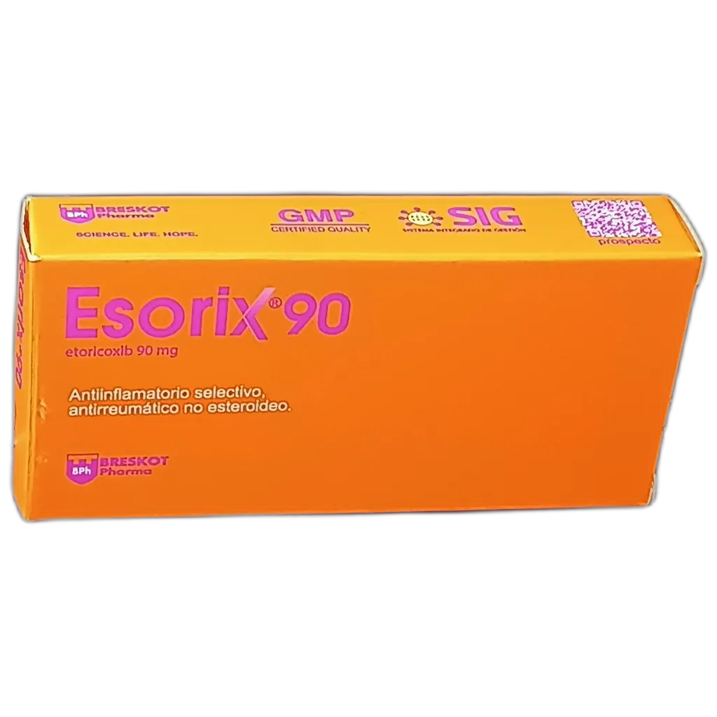 ESORIX ETORICOXIB 90 MG CAJA X 14 COMPRIMIDOS RECUBIERTOS - Ecofarma