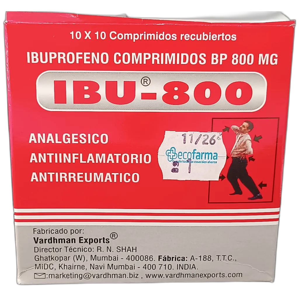 IBU 800 MG CAJA X 100 COMPRIMIDOS - Ecofarma
