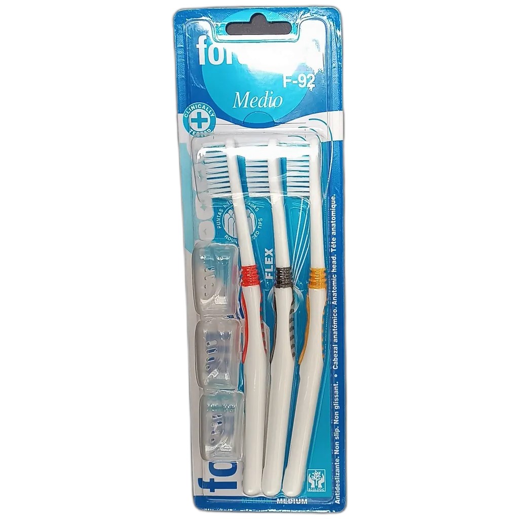 CEPILLO FORAMEN F 92 CLINIC MEDIO 3 X 1 - Ecofarma