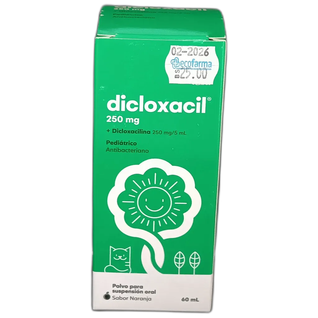 DICLOXACIL 250 MG SUSPENSIÓN FCO X 60 ML - Ecofarma