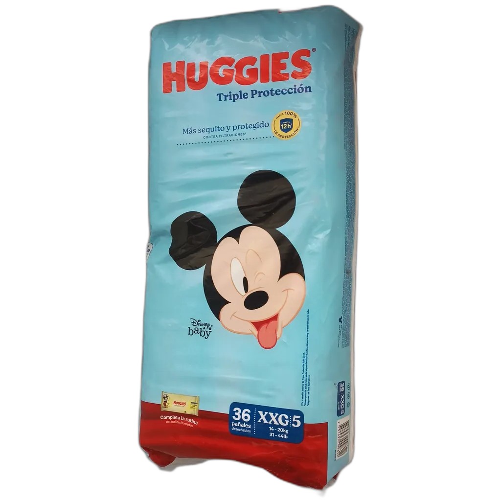 PAÑAL HUGGIES VERDE MEGA "XXG/5" X 66 UNID. - Ecofarma