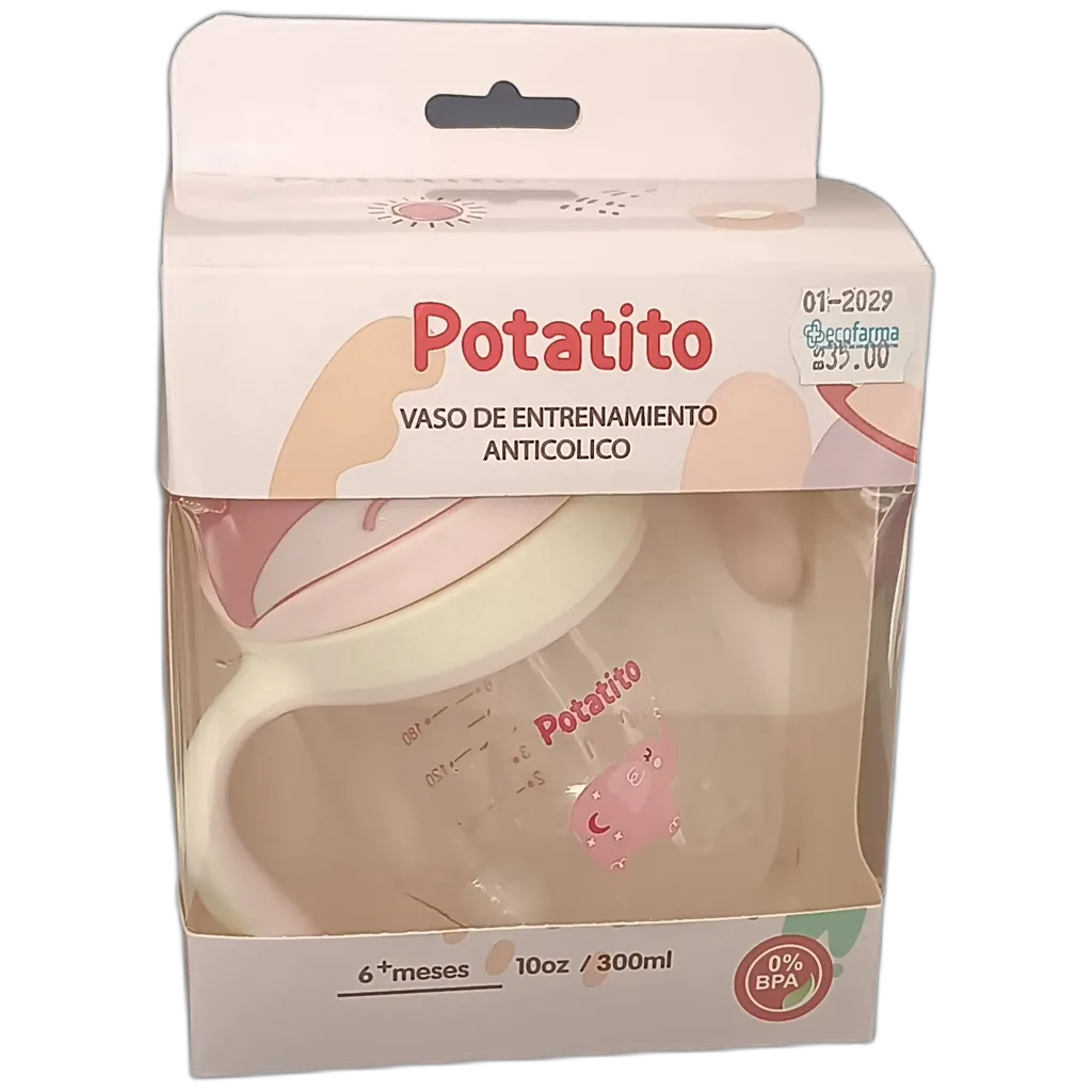 VASO DE ENTRENAMIENTO POTATITO ELEFANTE-GATITO ANTICOLICO X 300 ML 10 OZ - Ecofarma