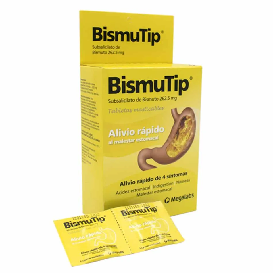 BISMUTIP CAJA X 100 COMPRIMIDOS MASTICABLES - Ecofarma