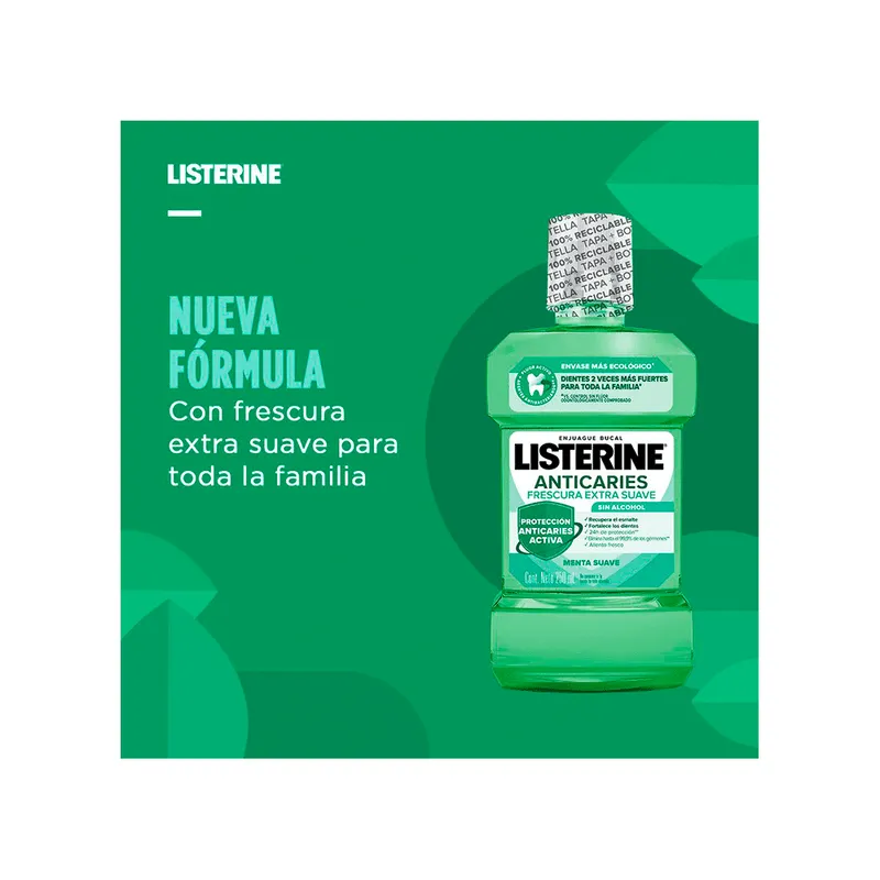 LISTERINE ANTICARIES ZERO FRESCURA SUAVE X 250 ML - Ecofarma