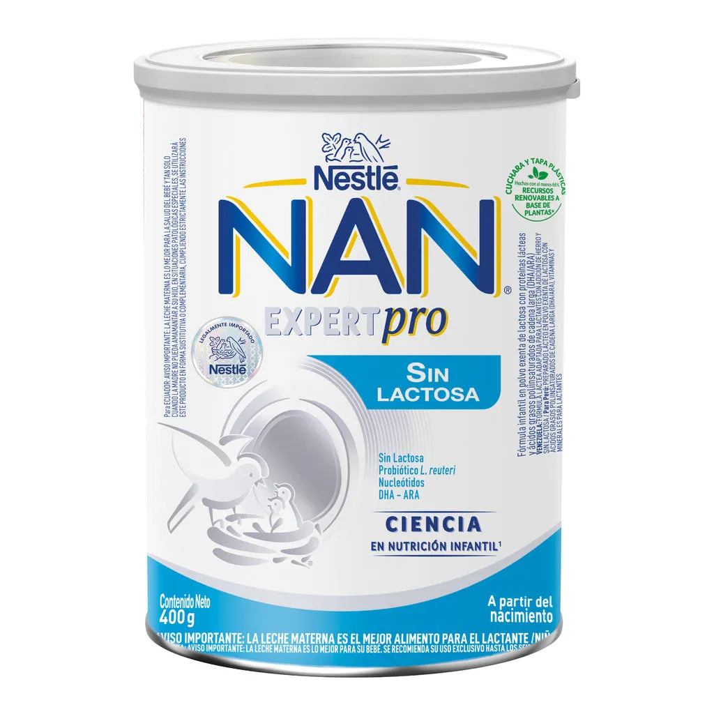 NAN SIN LACTOSA POLVO X 400 GR - Ecofarma