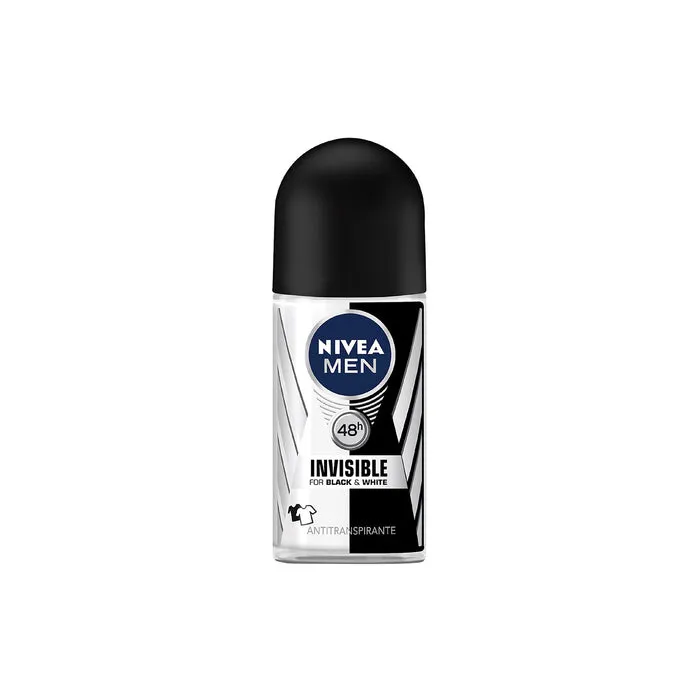 NIVEA DESODORANTE ROLLON INVISIBLE B & W MEN ENV X 50 ML - Ecofarma
