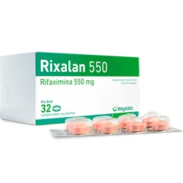RIXALAN RIFAXIMINA 550 MG CAJA X 32 COMPRIMIDOS - Ecofarma