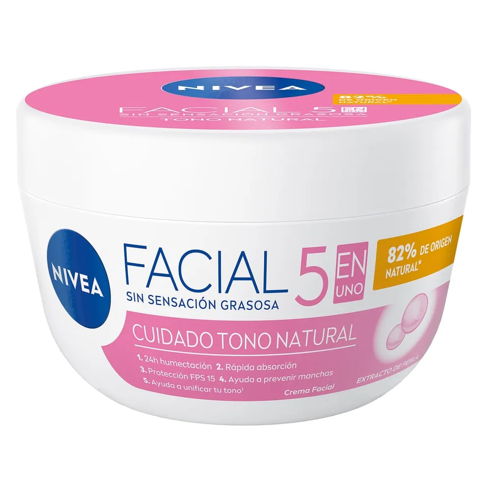 NIVEA CREMA FACIAL ACLARADO CUIDADO NATURAL 5 EN 1 X 100 ML - Ecofarma