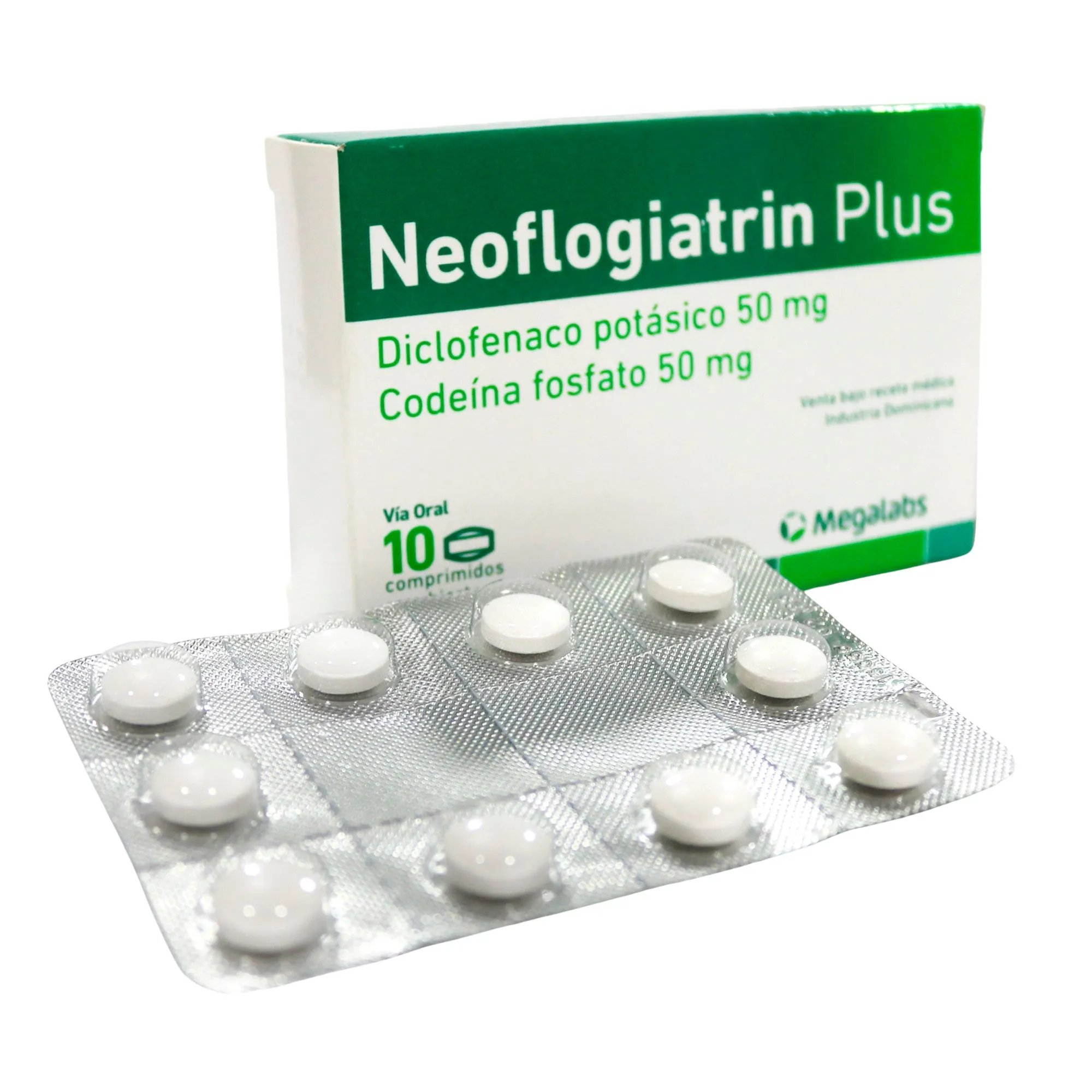 NEOFLOGIATRIN PLUS 50/50 MG CAJA X 10 COMPRIMIDOS - Ecofarma