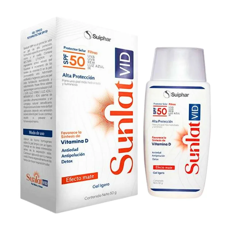 SUNLAT VID SPF 50 GEL FCO X 50 GR. - Ecofarma