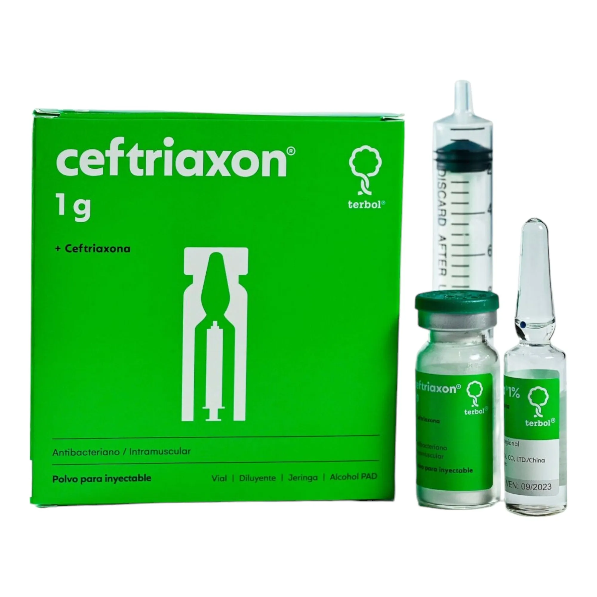 CEFTRIAXON 1 G CAJA X 1 AMPOLLA INTRAMUSCULAR - Ecofarma