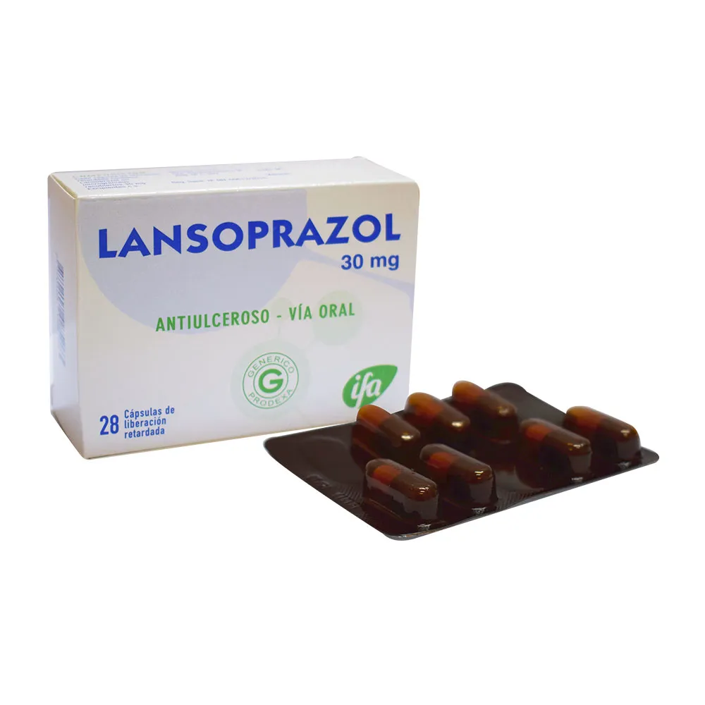 LANSOPRAZOL 30 MG CAJA X 28 CAPSULAS - Ecofarma