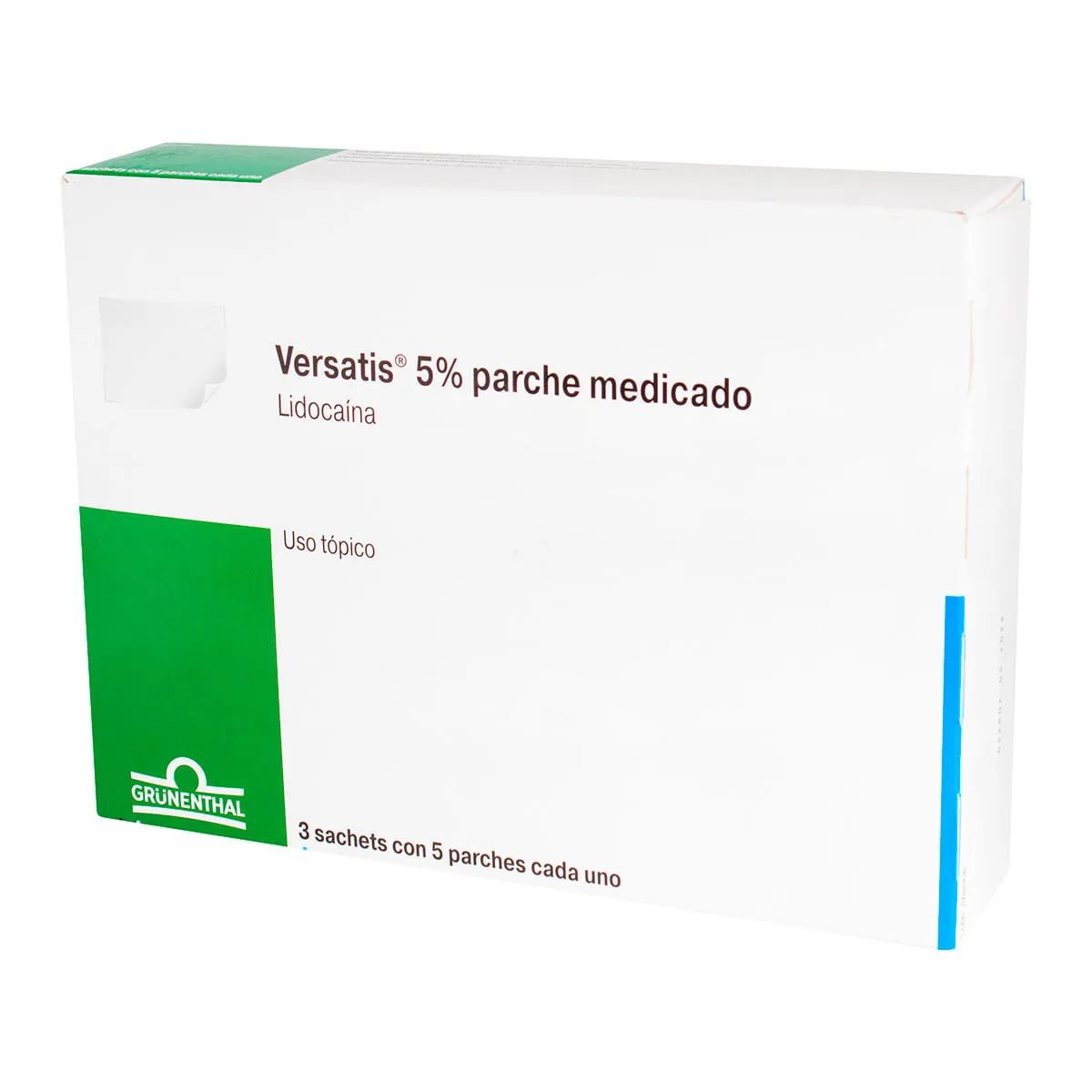 VERSATIS 5 % PARCHE CUTANEO LIDOCAINA CAJA X 5 - Ecofarma