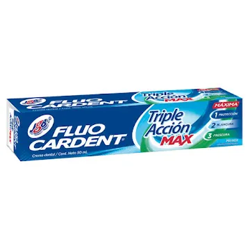 CREMA DENTAL FLUO CARDENT TRIPLE ACCION MAX X 50 ML - Ecofarma