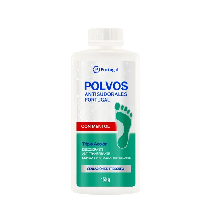 TALCO PORTUGAL ANTISUDORAL CON MENTOL X 150 G - Ecofarma