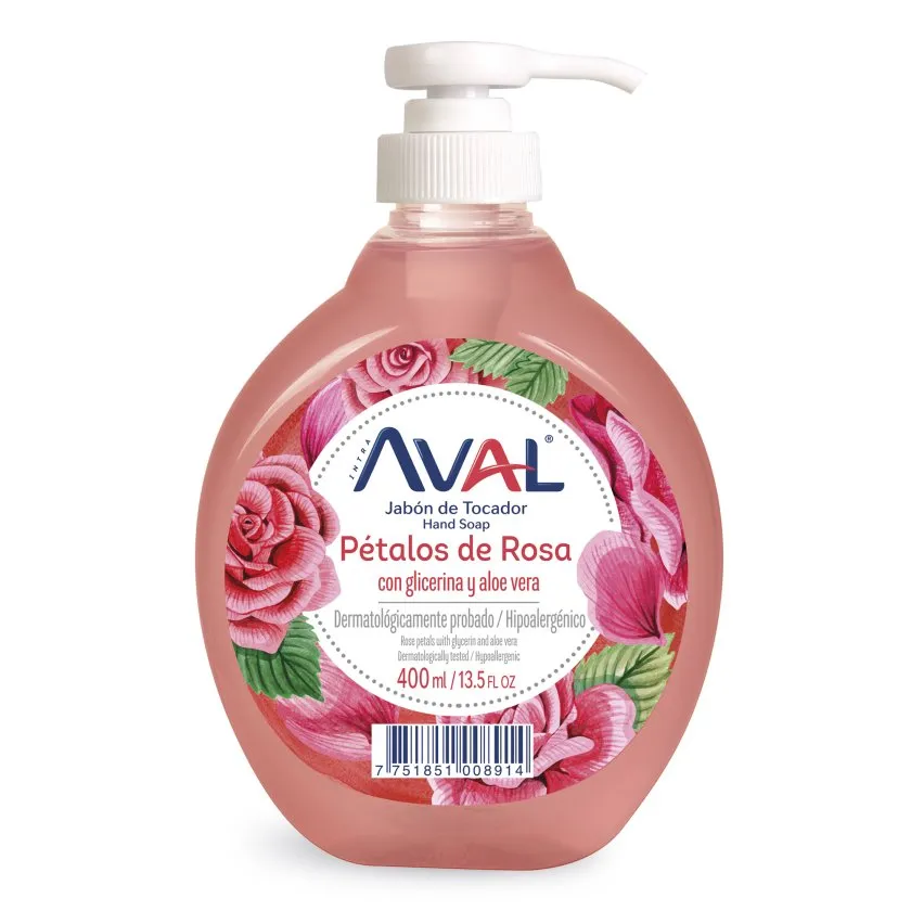 JABON LIQUIDO AVAL PETALOS DE ROSA X 400 ML - Ecofarma