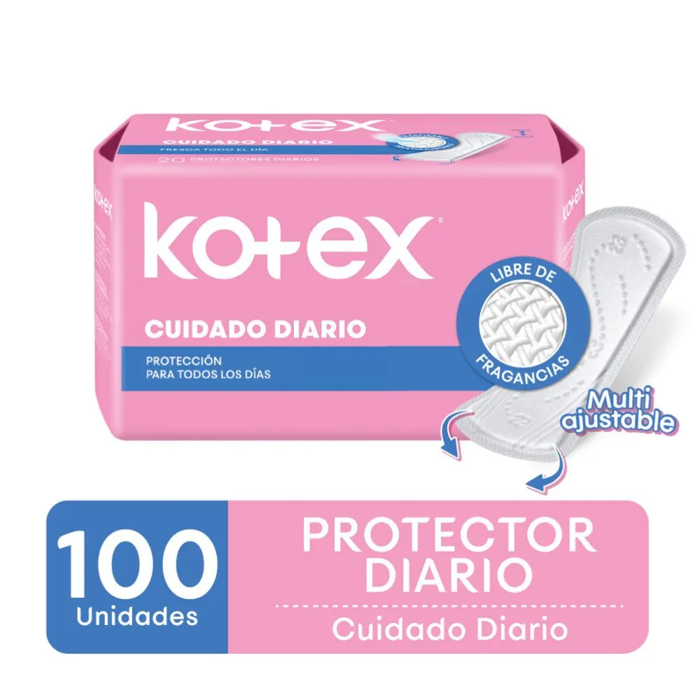 KOTEX PROTECTORES DIARIOS ESENCIAL BOLSA X 100 UNIDADES - Ecofarma