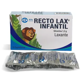 RECTO LAX INFANTIL CAJA X 10 SUPOSITORIOS - Ecofarma