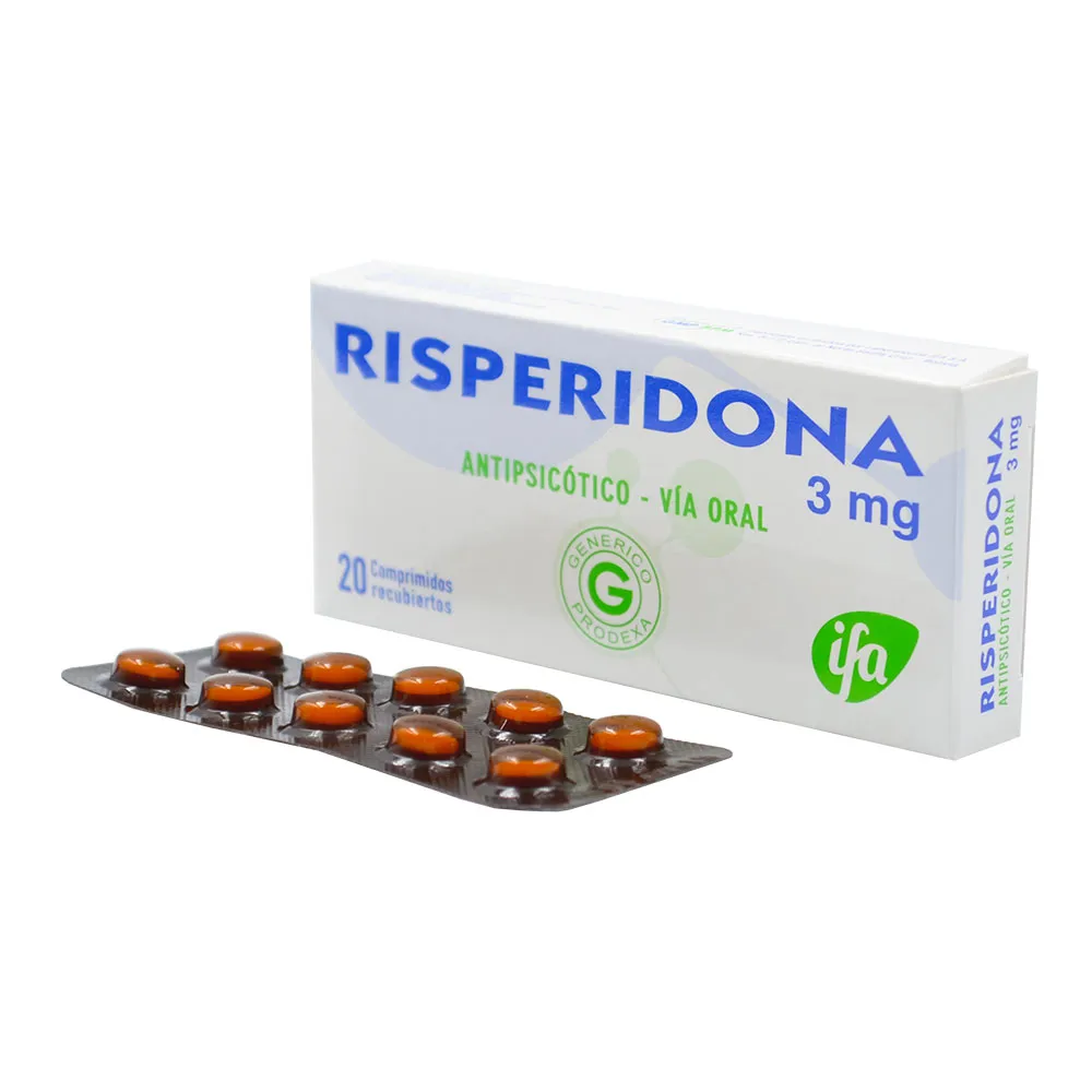 RISPERIDONA 3 MG CAJA X 20 COMPRIMIDOS - Ecofarma