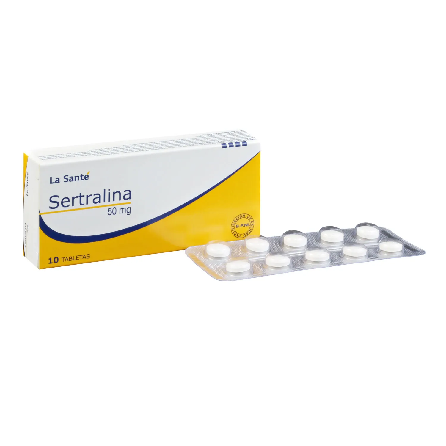 SERTRALINA 50 MG CAJA X 10 COMPRIMIDOS - Ecofarma