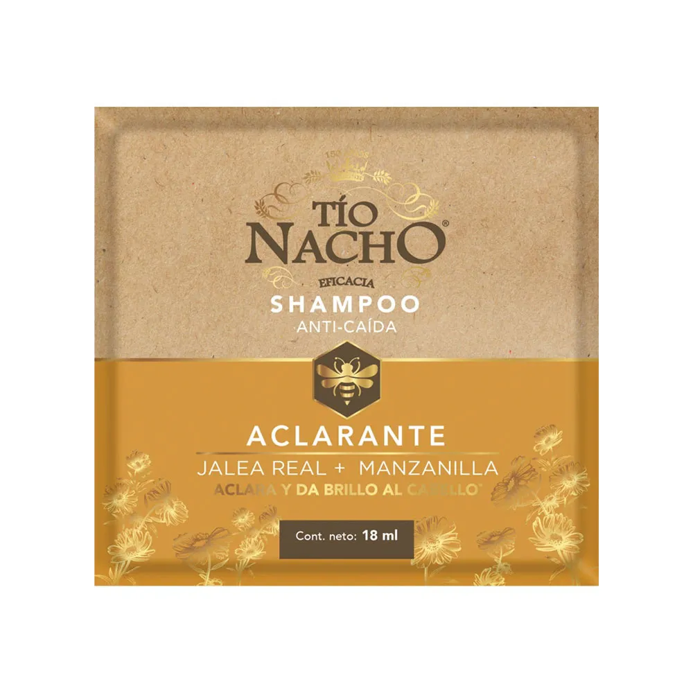 TIO NACHO SHAMPOO ACLARANTE EN SACHET X 10 - Ecofarma