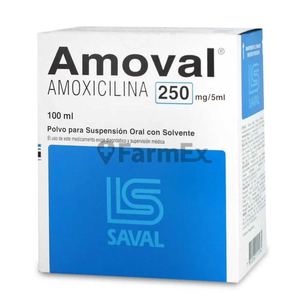 AMOVAL 250 MG SUSPENCION FCO X 100 ML - Ecofarma
