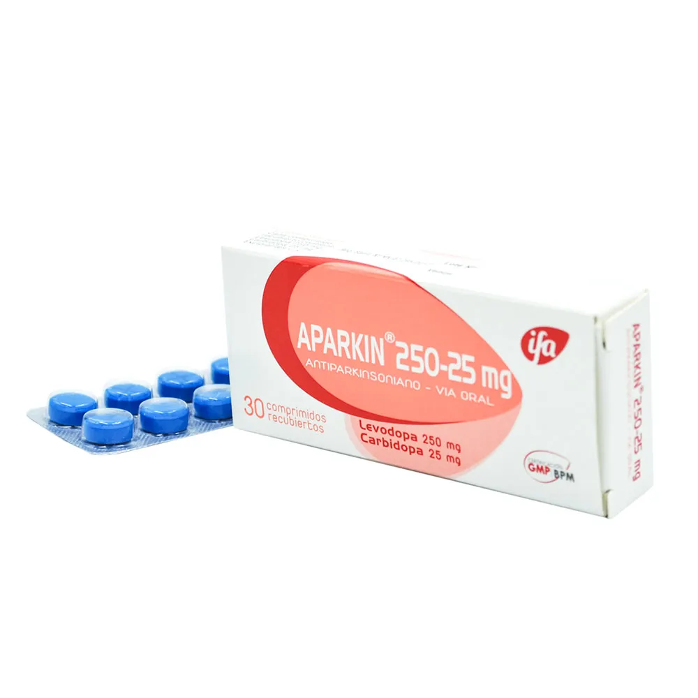 APARKIN 250/25 MG CAJA X 30 COMPRIMIDOS - Ecofarma