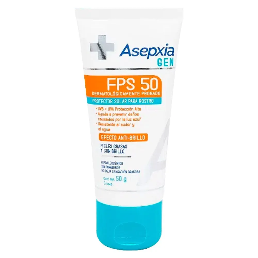 ASEPXIA GEN PROTECTOR  SOLAR CREMA FPS 50 X 50 G - Ecofarma