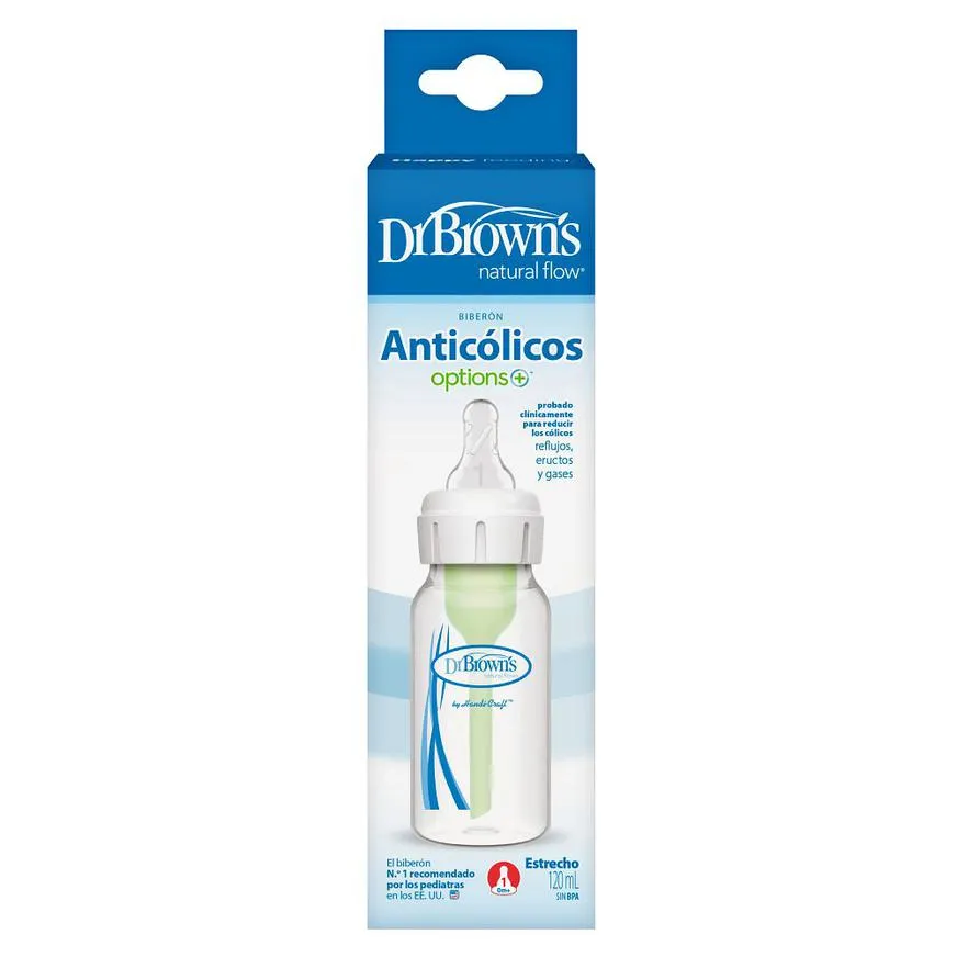 BIBERON DR BROWNS STANDAR ANTICOLICO PLASTICO 120 ML/4 OZ - Ecofarma