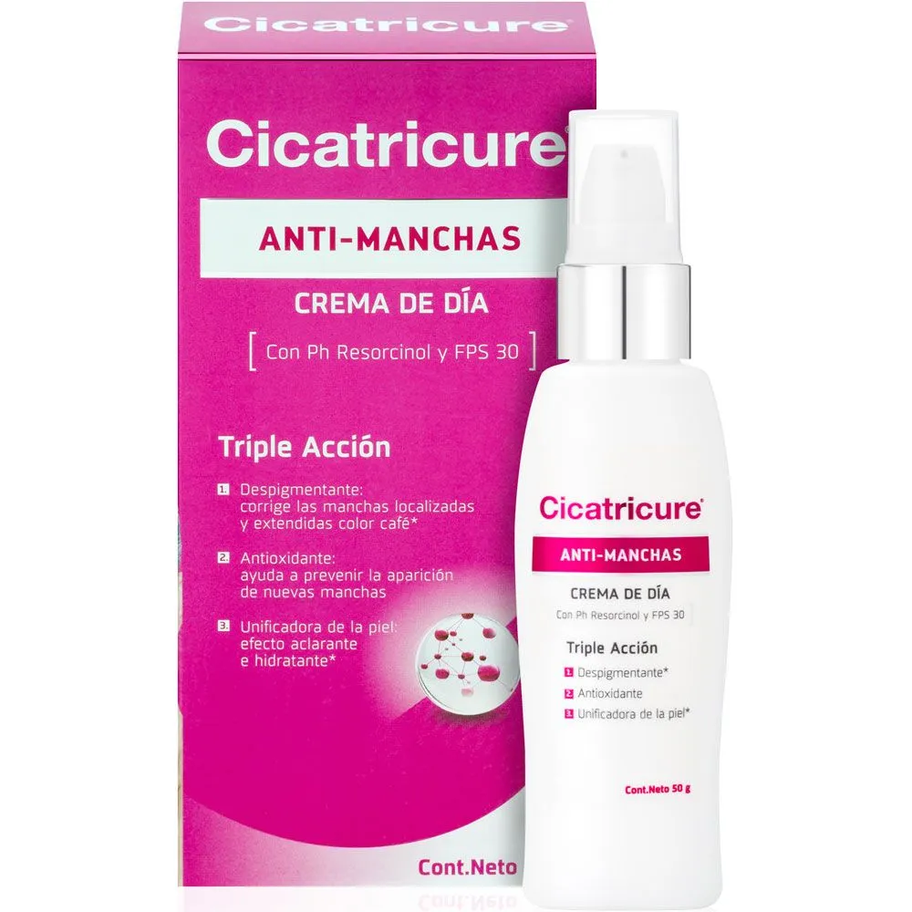 CICATRICURE ANTI MANCHAS DIA TRIPLE ACCION X 50 GR - Ecofarma