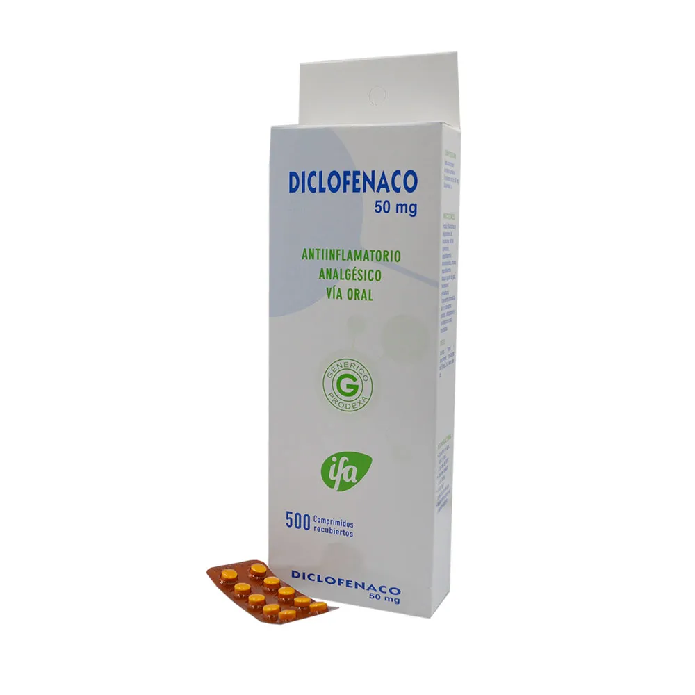 DICLOFENACO 50 MG X 500 COMPRIMIDOS RECUBIERTOS - Ecofarma