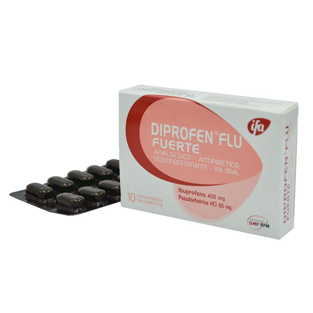 DIPROFEN FLU FUERTE CAJA X 10 COMPRIMIDOS - Ecofarma
