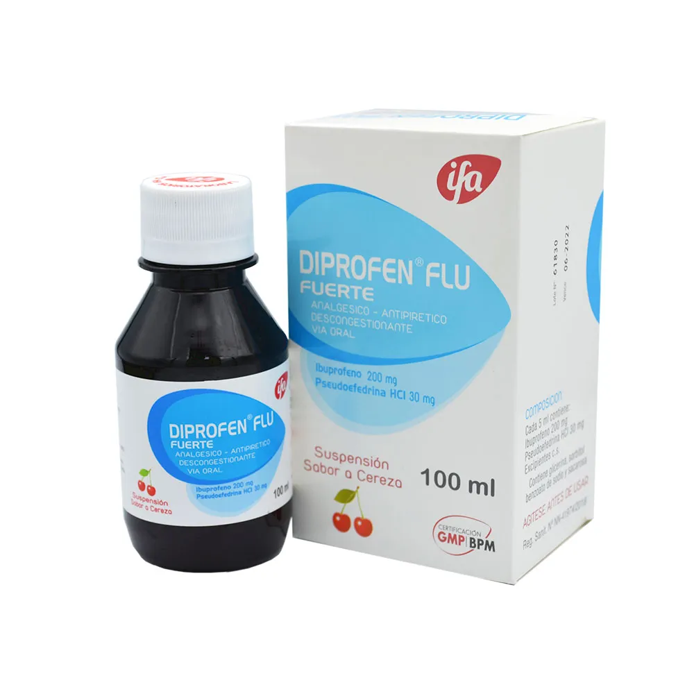 DIPROFEN FLU FUERTE SUSPENSION FCO X 100 ML - Ecofarma