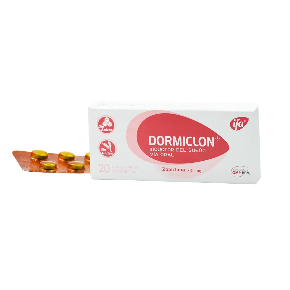 DORMICLON CAJA X 20 COMPRIMIDOS RECUBIERTOS - Ecofarma
