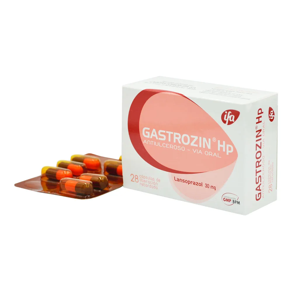 GASTROZIN HP 30 MG CAJA X 28 CAPSULAS - Ecofarma