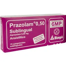 PRAZOLAM 0.5 MG SUBLINGUAL CAJA X 30 COMPRIMIDOS - Ecofarma
