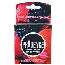 PRUDENCE SABOR Y COLOR TUTTI-FRUTTI CAJA X 3 PRESERVATIVOS - Ecofarma