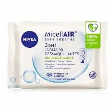 NIVEA TOALLAS DESMAQUILLANTES MICELL AIR X 25 UNIDADES - Ecofarma