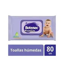 TOALLITAS HUMEDAS BABYSEC PREMIUM X 80 UNIDADES - Ecofarma